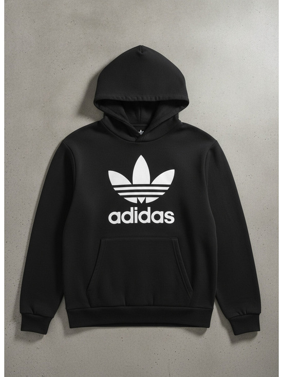 adidas Other - Adidas Black Hoodie with White Trefoil Logo, Size XL Youth